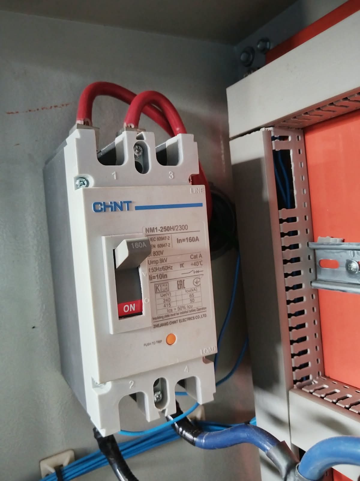 Detalle real de protección eléctrica